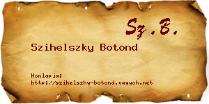 Szihelszky Botond névjegykártya